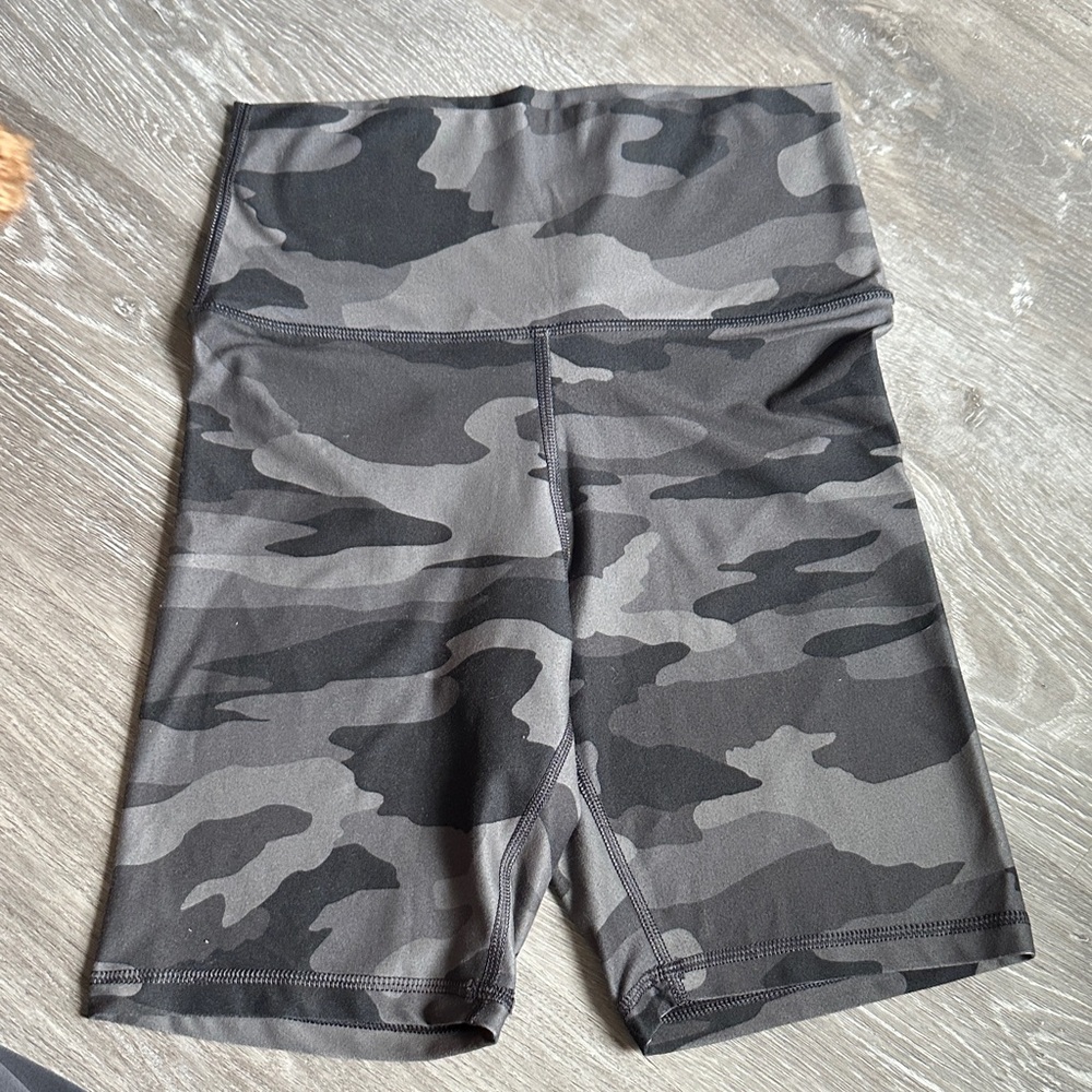 Aerie Black Camo Bike Shorts